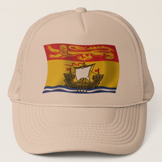 New Brunswick Flagga Hatt Truckerkeps (Framsida)