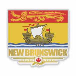 New Brunswick Flagga Klistermärken