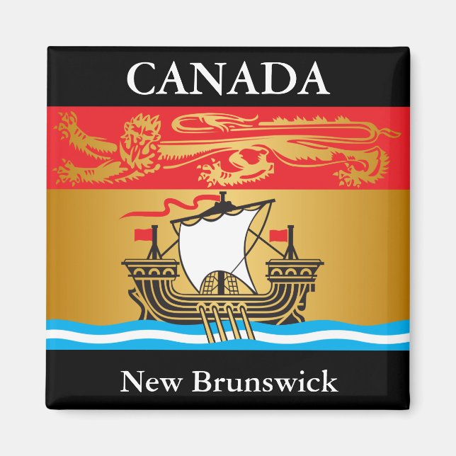 New Brunswick flagga Magnet (Framsidan)
