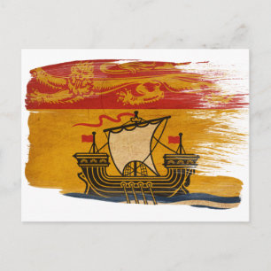 New Brunswick Flagga Postcards Vykort