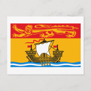 New Brunswick Flagga vycard Vykort