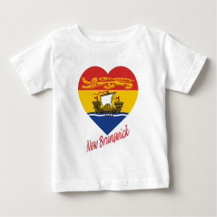 New Brunswick flaggahjärta med namn T Shirt