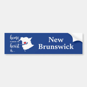New Brunswick Home är där hjärtat finns Bildekal