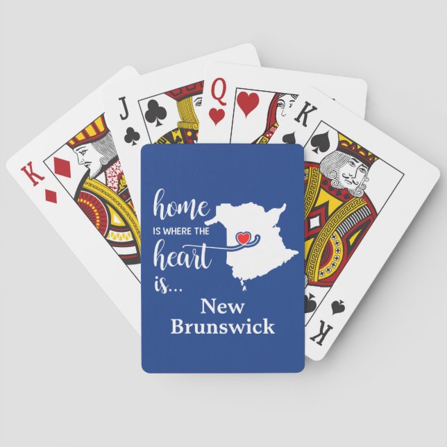 New Brunswick Home är där hjärtat finns Casinokort (Baksidan)