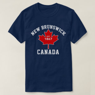 New Brunswick Kanada Est.1867 patriotisk T skjorta Shirt