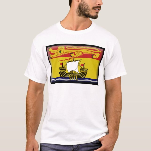 New Brunswick (Kanada) flagga T Shirt (Framsida)