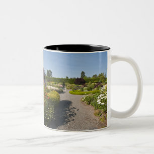 New Brunswick, Kanada. Kingsbrae Garden i St. Två-Tonad Mugg