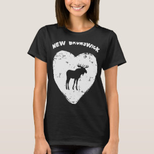 New Brunswick Moose Kärlek Moose Heart T Shirt