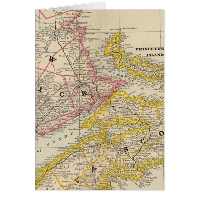 New Brunswick, Nova Scotia Hälsningskort (Framsidan)