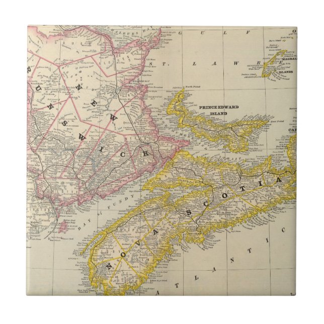 New Brunswick Nova Scotia Kakelplatta (Framsidan)