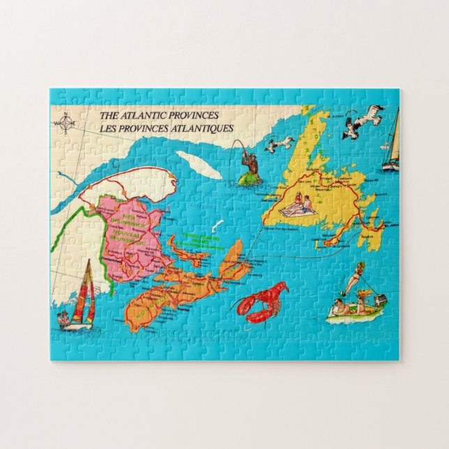 New Brunswick Nova Scotia Puzzle Pussel (Horisontell)