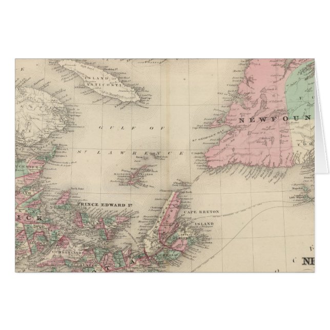 New Brunswick och Nova Scotia Hälsningskort (Framsidan Horizontal)