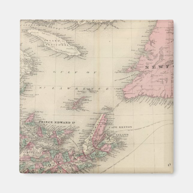 New Brunswick och Nova Scotia Magnet (Framsidan)