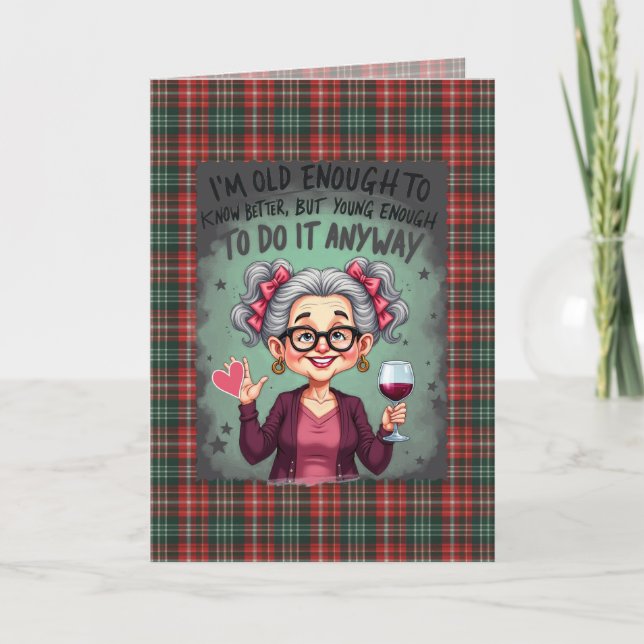 New Brunswick Provincial Tartan Humorous Birthday Kort (Framsida)