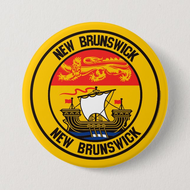 New Brunswick Round Emblem Knapp (Framsida)