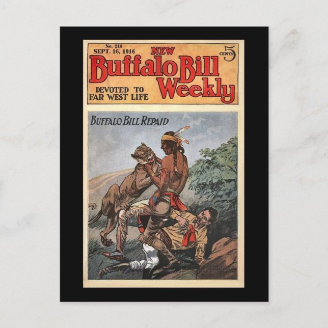 New Buffalo Bill Weekly No. 210 1916 Vykort (Framsida)