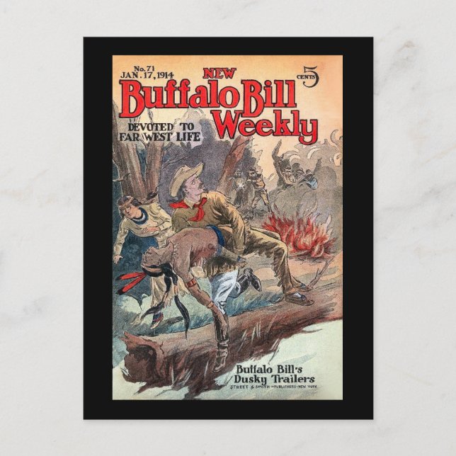 New Buffalo Bill Weekly No. 71 1914 Vykort (Framsida)