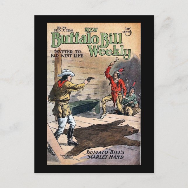New Buffalo Bill Weekly No. 74 1914 Vykort (Framsida)