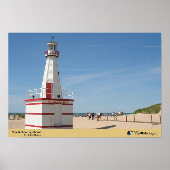 New Buffalo Lighthouse - Michigan Poster (Framsidan)