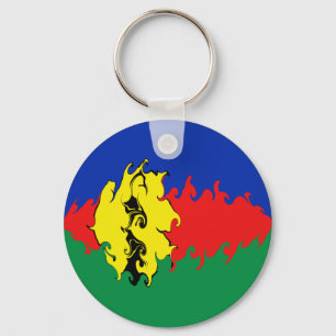 New Caledonia Gnarly flagga Nyckelring
