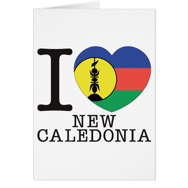 New Caledonia kärlek v2 Hälsningskort (Framsidan)