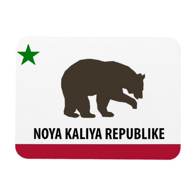 New California Flagga Magnet (Horisontell)