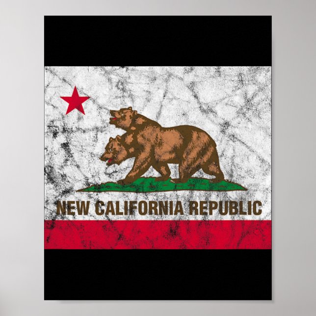 New California Republic Ncr State Distressed Flag  Poster (Framsidan)