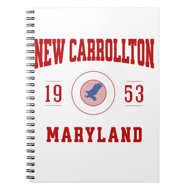 New Carrollton Maryland College Universiteten Stil Anteckningsbok (Framsidan)