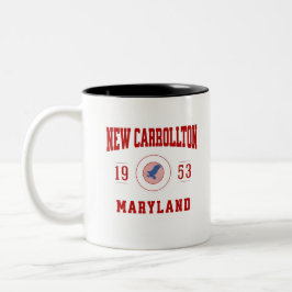 New Carrollton Maryland College Universiteten Stil Två-Tonad Mugg
