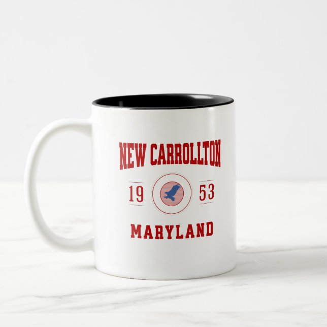 New Carrollton Maryland College Universiteten Stil Två-Tonad Mugg (Vänster)