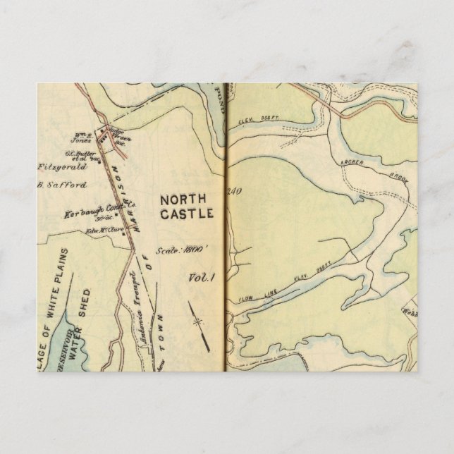 New Castle, New York 3 Vykort (Framsida)