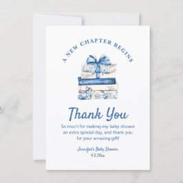 new chapter begins, blue bow books thank you anteckningskort