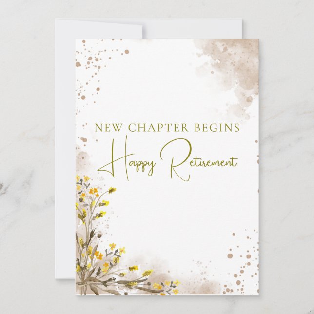 New Chapter Begins Elegant Retirement Gift Kort (Framsida)