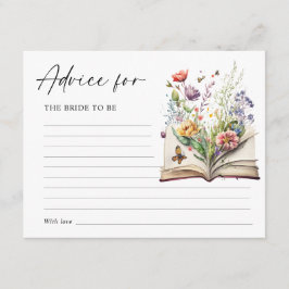 New Chapter Begins Floral Book Advice Card Tilläggskort