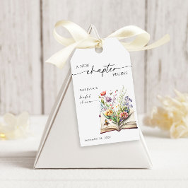 New Chapter Begins Floral Book Bridal Shower Presentetikett
