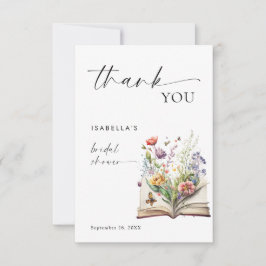 New Chapter Begins Floral Book Bridal Shower Tack Kort