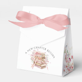 New Chapter Begins Pink Bow Baby Shower Favor Box Presentaskar
