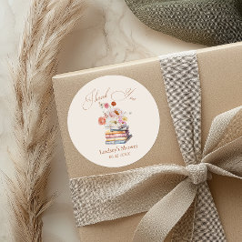 New Chapter Begins Thank You Book  Runt Klistermärke