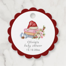 New Chapter Begins Winter Floral Baby Shower  Gåvor Etiketter