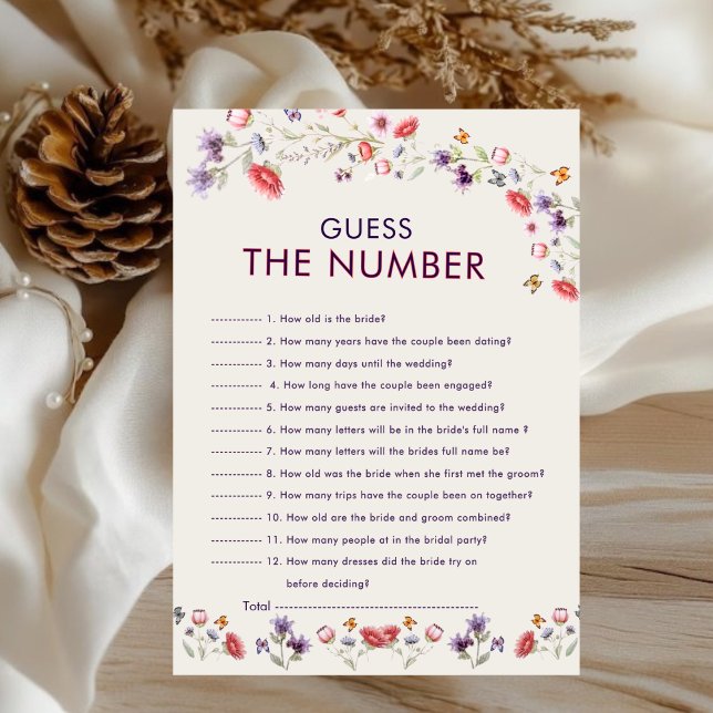 New Chapter Bridal Shower Guess the Number Game (Skapare uppladdad)