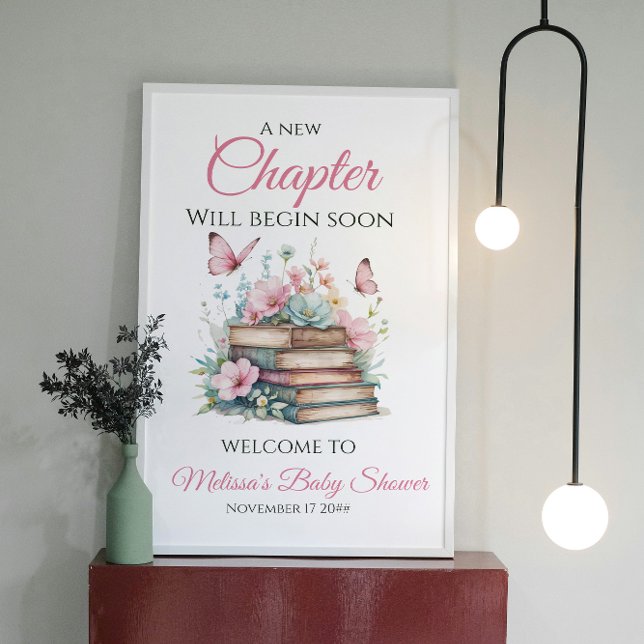 New Chapter Girl Storybook Baby Shower Welcome Poster (Skapare uppladdad)