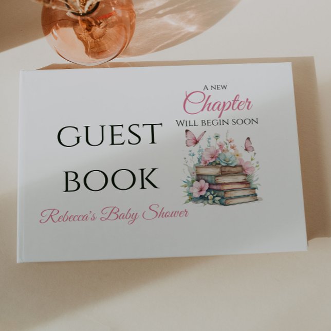 New Chapter Girl Storybook Guest Book Baby Shower Gästböcker (Skapare uppladdad)