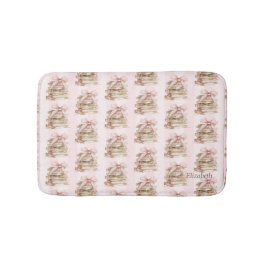 New Chapter Pink Bow Stripes Badrumsmatta