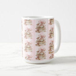 New Chapter Pink Bow Stripes Kaffemugg