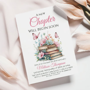 New Chapter Rosa Girl Storybook Bok Baby Shower Inbjudningar