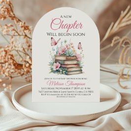 New Chapter Rosa Girl Storybook Bok Baby Shower Inbjudningar