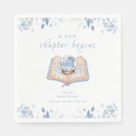 New Chapter Winter Floral Snowball Baby Shower  Pappersservett