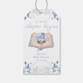 New Chapter Winter Floral Snowball Baby Shower  Presentetikett