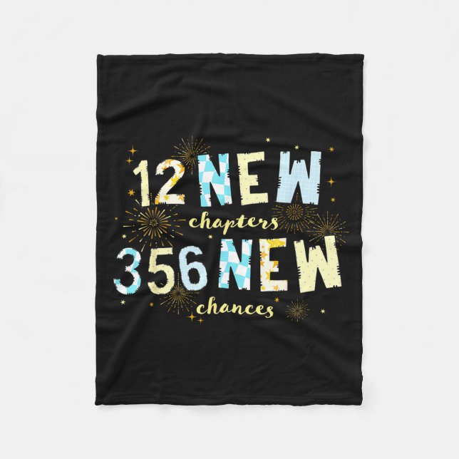 New Chapters 365 New Chances Happy New Year Family Fleecefilt (Framsidan)
