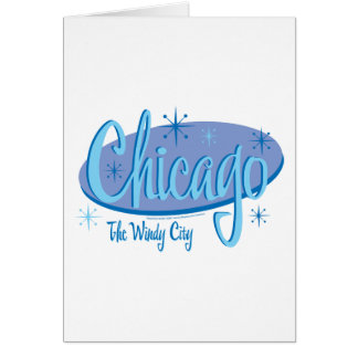 NEW-Chicago-Retro Hälsningskort